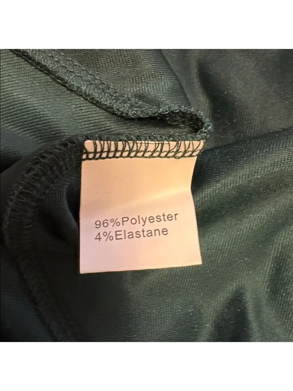Elegant Green Velvet Dress Sequin Flutter Sleeves Size L - Picture 6 of 6